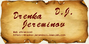 Drenka Jereminov vizit kartica